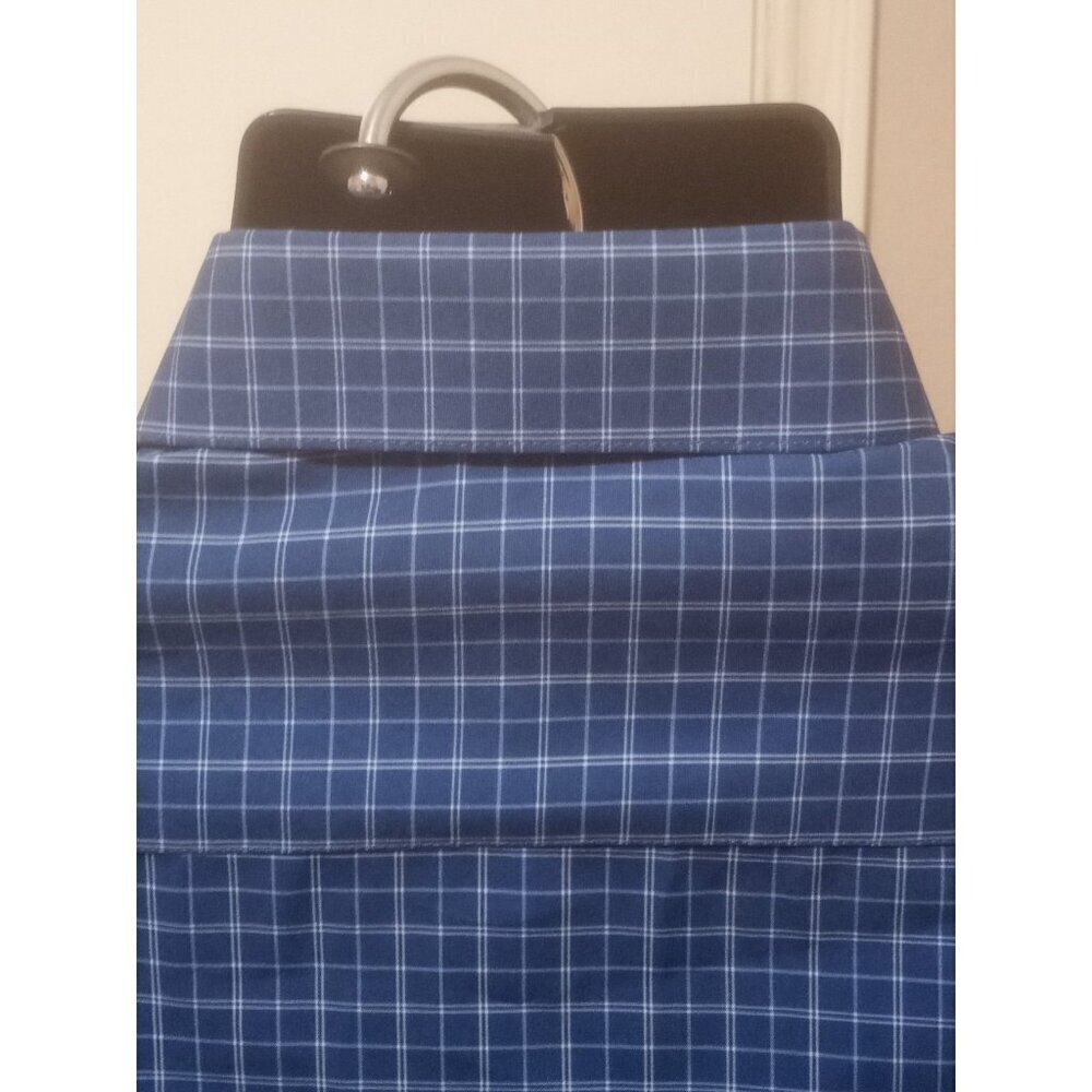 NWT Nautica Performance Super Shirt, Button Up, Slim Fit, Blue Check 15-15.5 (M) - Picture 8 of 14